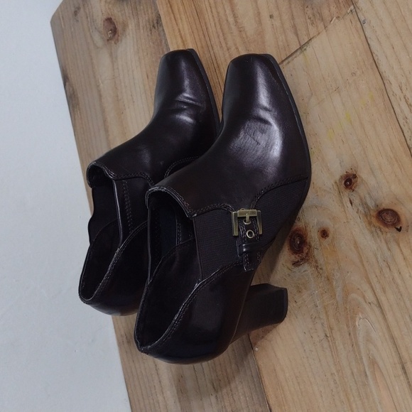 Nickels Faux Leather Square Toe Ankle Booties w/ Buckle Size 9 - Picture 11 of 15